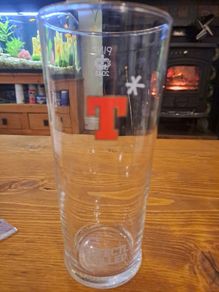 Vintage Tennents Lager pint glass