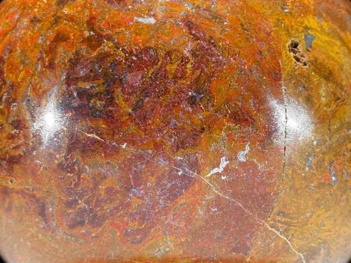 Sphere On Stand - Red Jasper
