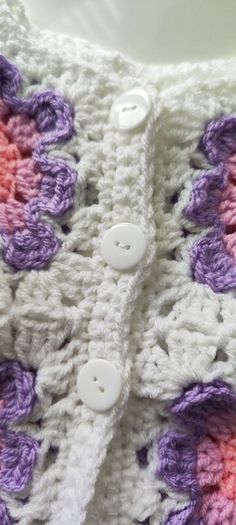 Handmade granny square baby cardigan