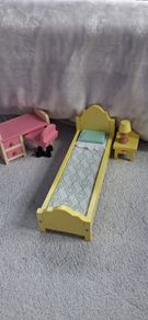 Barbie doll wooden furniture bedroom set