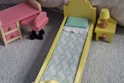 Barbie doll wooden furniture bedroom set