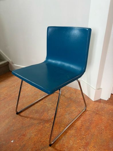 Ikea Blue Leather Chair