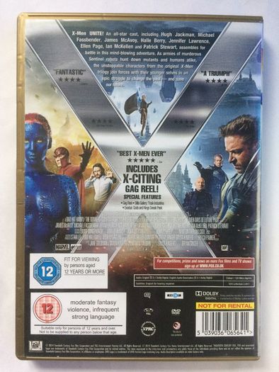 X-Men: Days Of Future Past [2014] Hugh Jackman, James McAvoy, Michael Fassbender, Jennifer Lawrence, Halle Berry & Patrick Stewart [Movie DVD]