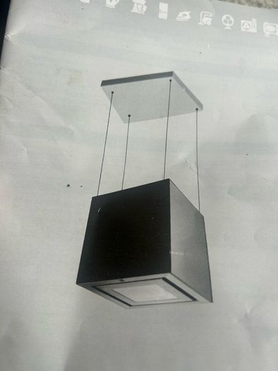 Klarstein fan with light hangs from ceiling 3 of them