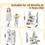 Kid Step Stool Plastic Toddler Step Stool for Kids Three Step Standing Tower for Kitchen Bathroom Image 5