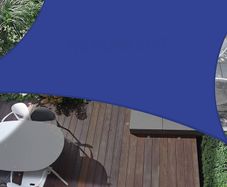 MULTIPLE SIZES/COLOURS AVAILABLE Sun Shade Sail 2m x 3m Rectangle Shade Sails Waterproof Outdoor Garden Patio Party Sunscreen Awning Canopy 98% UV Block With Free Rope, Blue