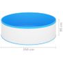 Splasher Pool with Hanging Skimmer and Pump 350x90 cm White Image 9