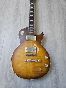 Worn Burst finish LP Style Electric Guitar Chrome Hardware 2H Pickups
