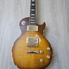 Worn Burst finish LP Style Electric Guitar Chrome Hardware 2H Pickups
