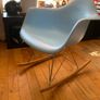 Charles Eames Style Baby Blue Retro Rocking Chair Image 2