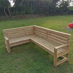 L-shape garden bench
