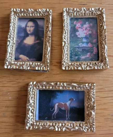 Miniature Paintings, pictures for dolls houses