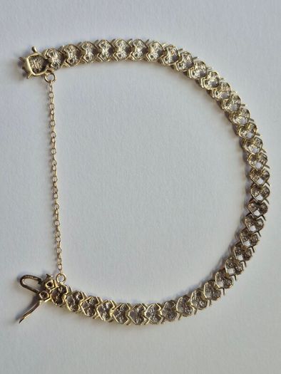 9ct gold diamond bracelet.