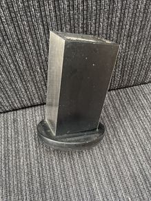 Silver/black kitchen knife block
