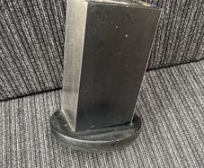 Silver/black kitchen knife block