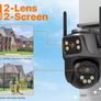Outdoor 4G SIM Card IP Camera Dual Screen Outdoor PTZ Camera Auto Tracking Security Video Surveillance iCsee Image 10