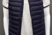 white label navy gilet size M