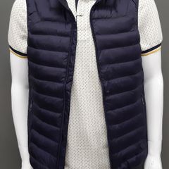 white label navy gilet size M