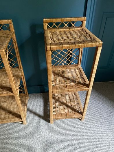 Pair of wicker nightstands