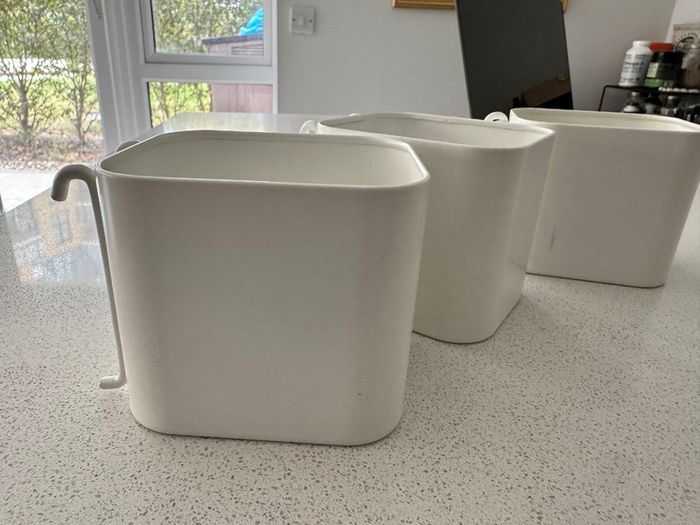Ikea SKADIS Pegboard Containers - White, Set of 3