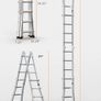 Telescoping Ladder A Frame, 15.5 FT Compact Aluminum Extension Ladder, Multi-Function Portable Collapsible RV Ladder, Telescopic Ladder for Homework Stairs Indoor Outdoor Roof, 330lb Load Image 8