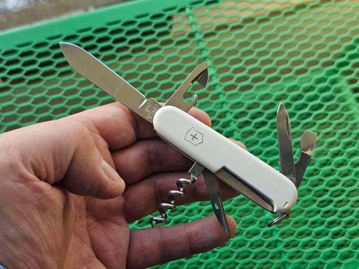 Vintage Victorinox Sportsman with Nylon Swiss Advertising Scales 84mm Swiss Army Knife Collectable