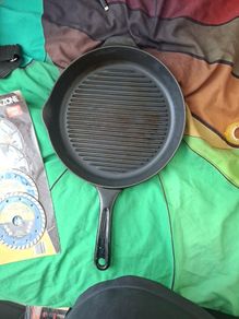 aga, cast iron ribbed skillet