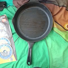 aga, cast iron ribbed skillet