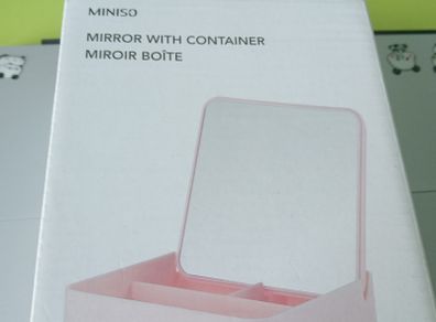 mirror with container (miniso)