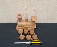 Ceramic train bottle and cups postage possible