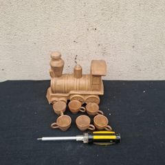 Ceramic train bottle and cups postage possible