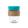 SoleCup Reusable Glass Travel Mug with Cork Band and Lid - Blue Image 4