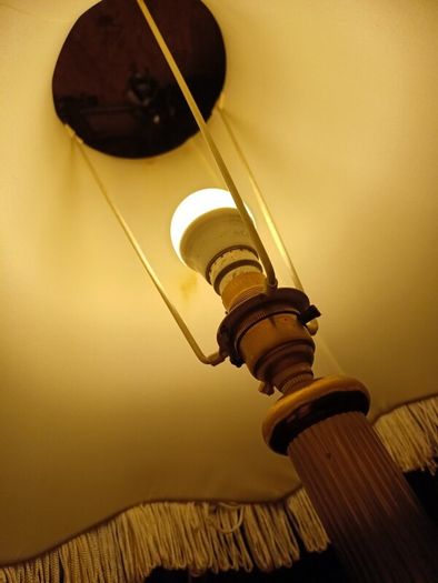 Vintage Brass Column Table Lamps