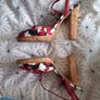 Karen Millen cherry handbag and sandles, size 38 Image 8