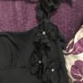 Black evening dress one shoulder with flower finish Image 3