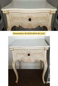 Antique White Carved Bedroom Set (can be sold separately)