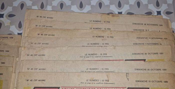 17x rare 1950 fripounet & marisette - inc. christmas eve issue #52