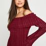 Textured Bardot Maxi Dress Image 2