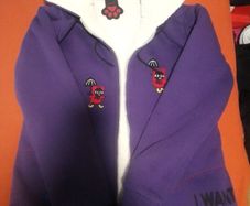 Purple coat with fur inside