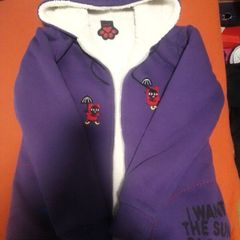 Purple coat with fur inside
