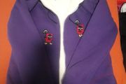 Purple coat with fur inside