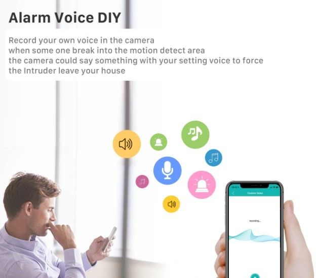 CCTV Smart Home Security IP Camera 5MP HD Outdoor AI Human Detection Audio 3MP