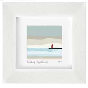 Calming Day at Poolbeg Lighthouse in Dublin Bay MINI Framed Print.