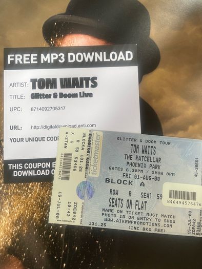 Tom Waits - Glitter And Dome Live (plus 7" and gig ticket)