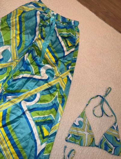 bikini with matching beach trousers