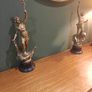 3 Large Vintage Bronze Effect Statues Image 4