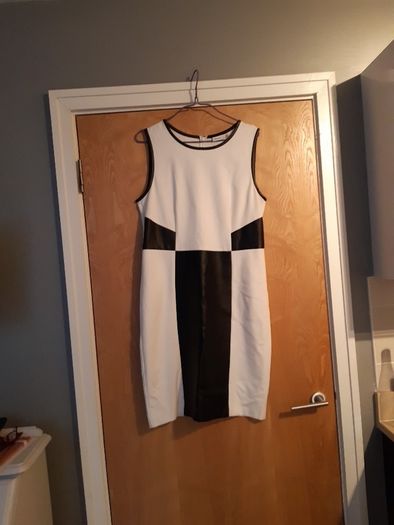 DKNY C Material & Faux Leather  Panels. S.14.