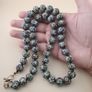 Vintage Venetian Style Thousand Eyes Glass beads Necklace 24 inches 13-14mm beads Image 2