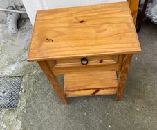 Solid Pine Side Table with Drawer