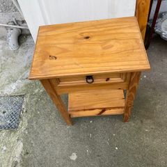 Solid Pine Side Table with Drawer